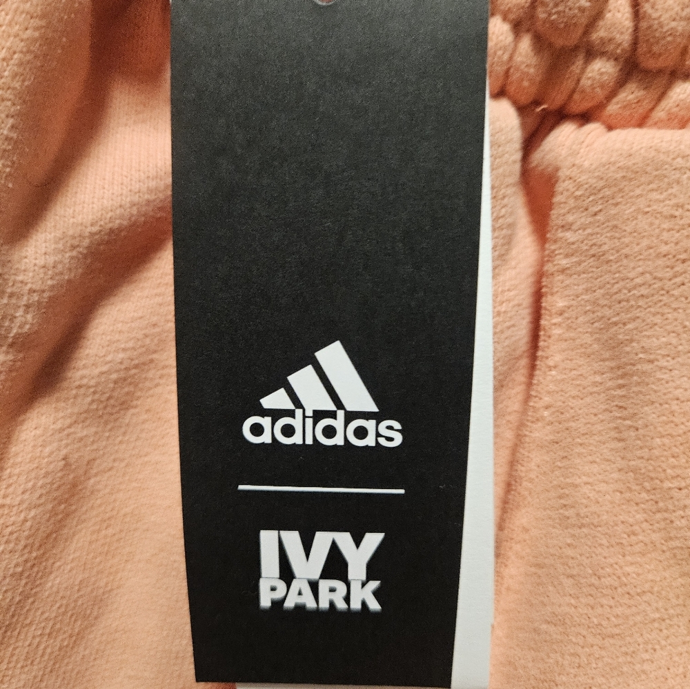 Adidas X Ivy Park Cream Cropped Hoodie - Picture 4 of 5